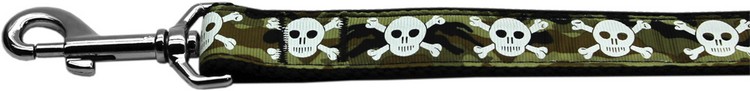 Camo Skulls Nylon Dog Leash 5/8 inch wide 4ft Long